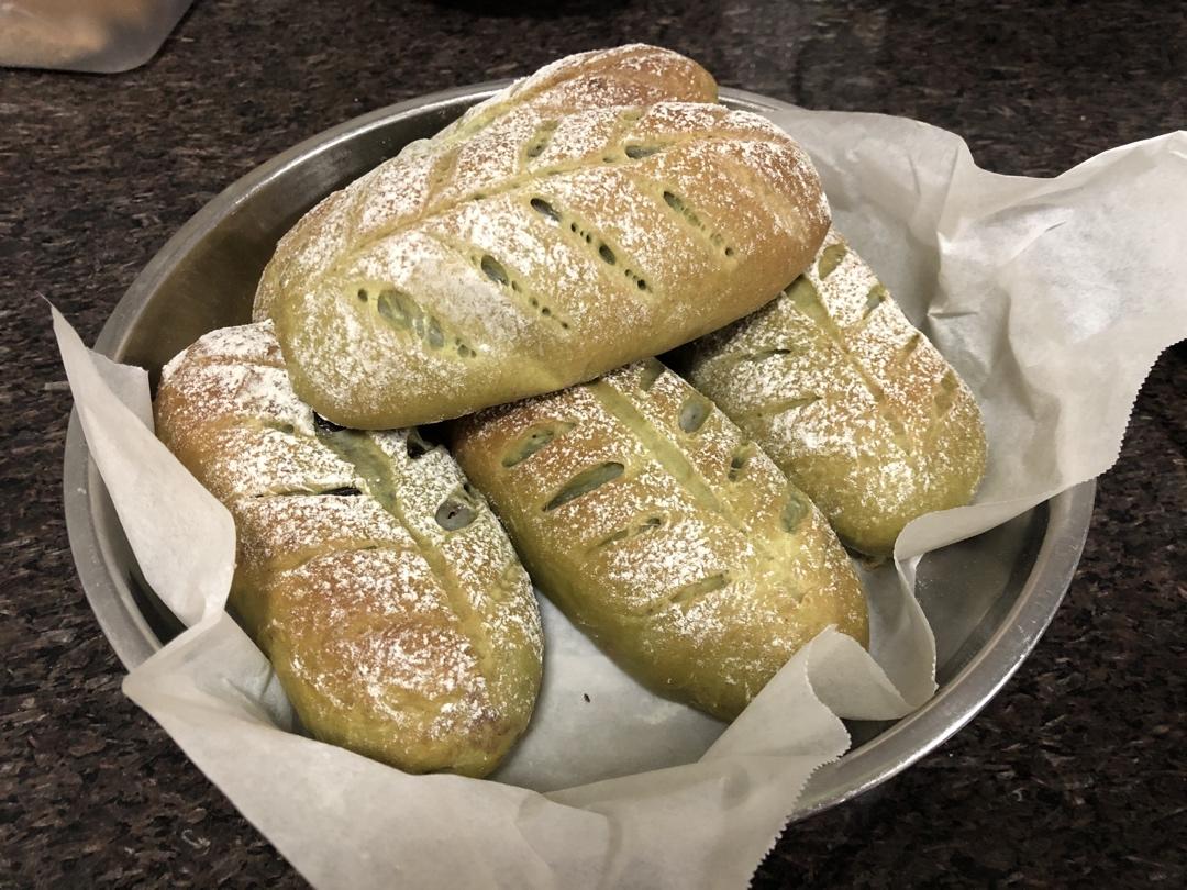 抹茶麻薯欧包，只揉5分钟就可以出面包膜-视频教程