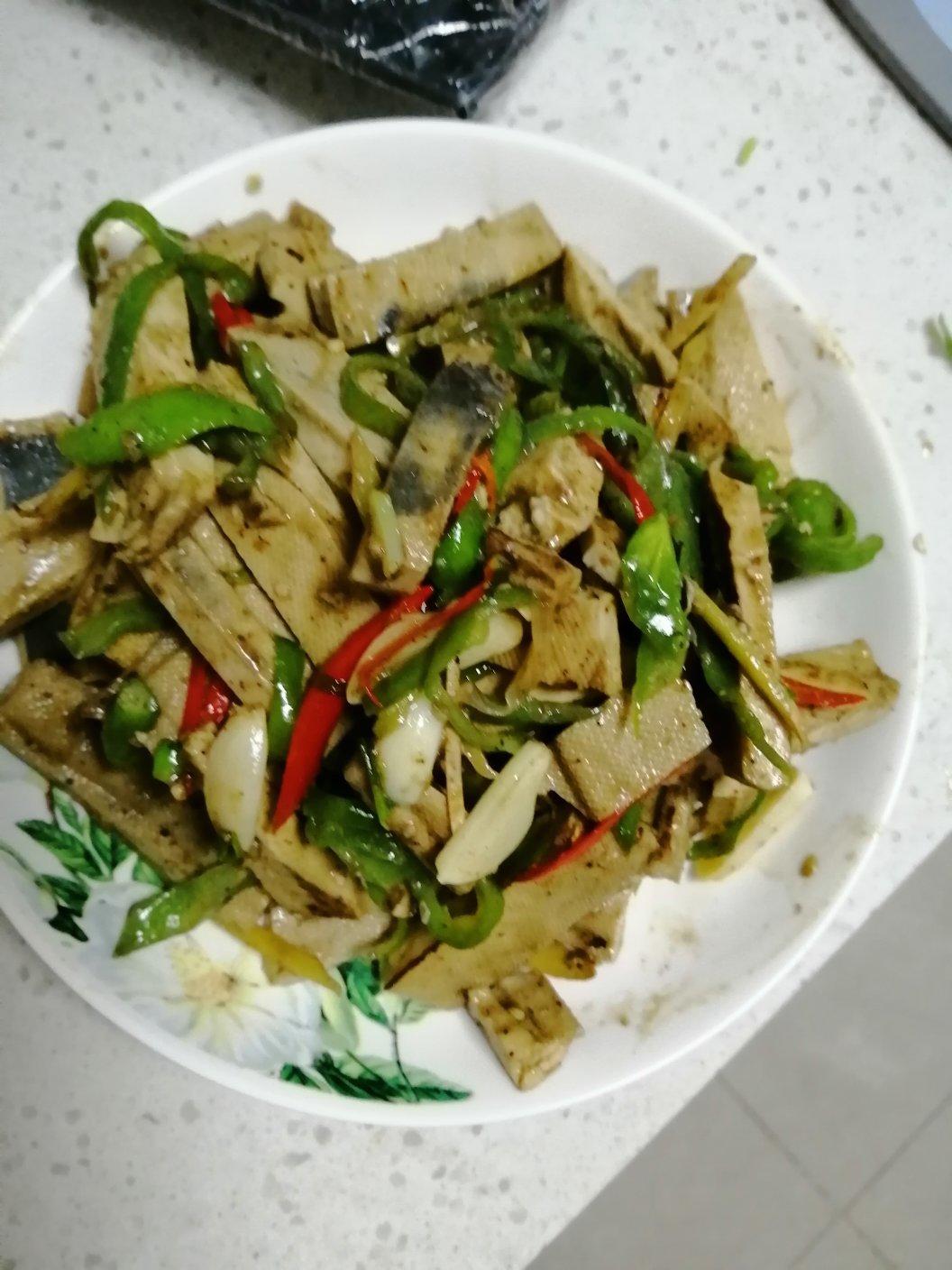 青椒炒豆干