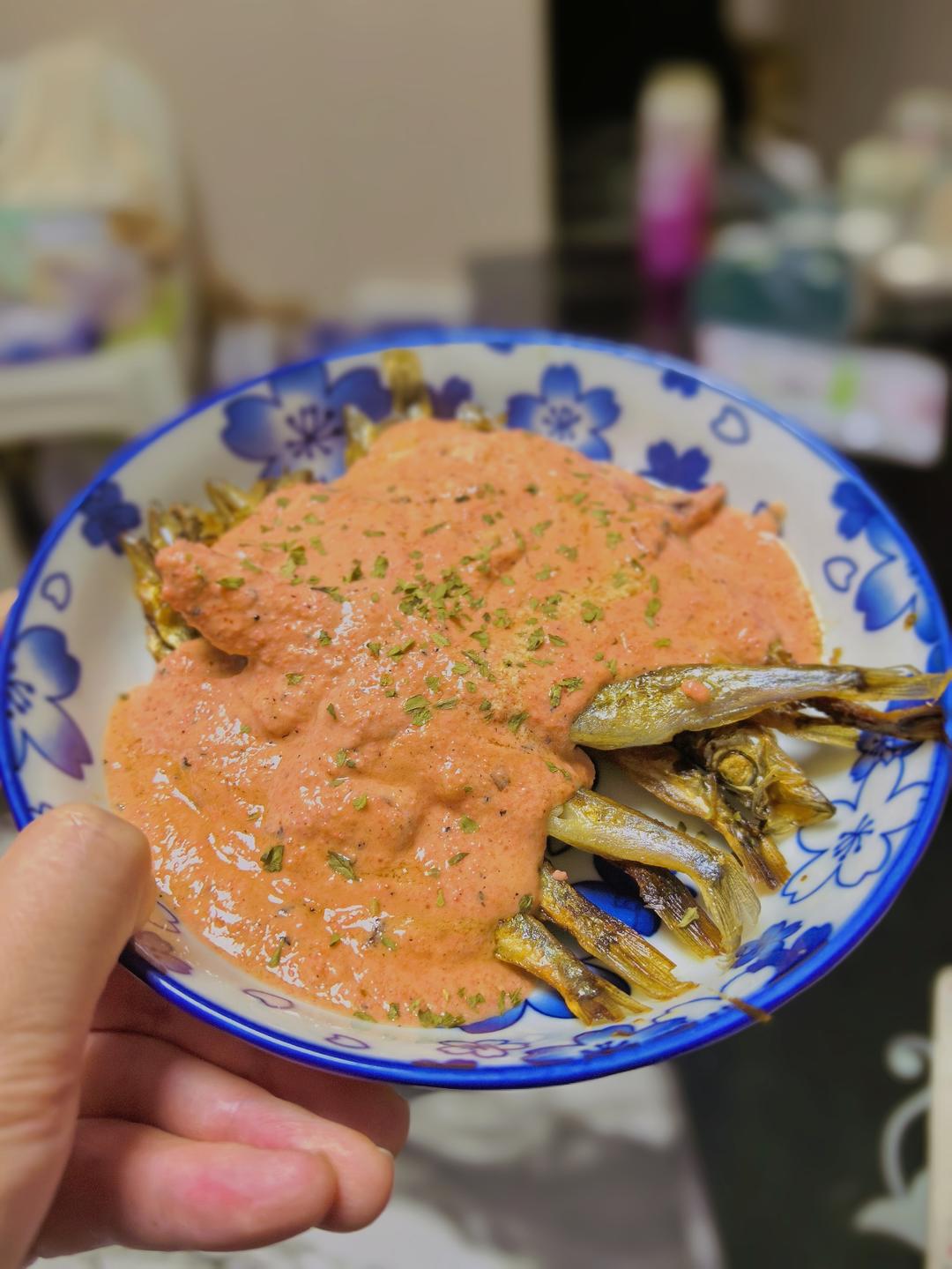 明太子奶油多春鱼