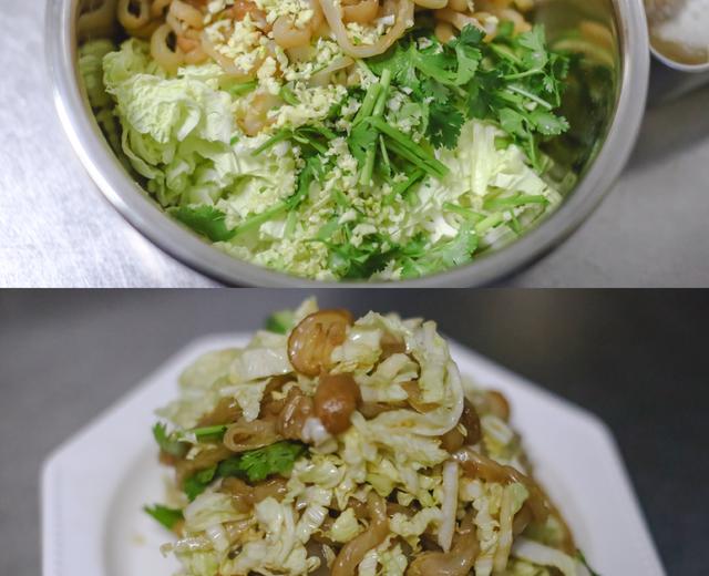 白菜拌海蜇皮鲜香清脆开胃解腻的做法