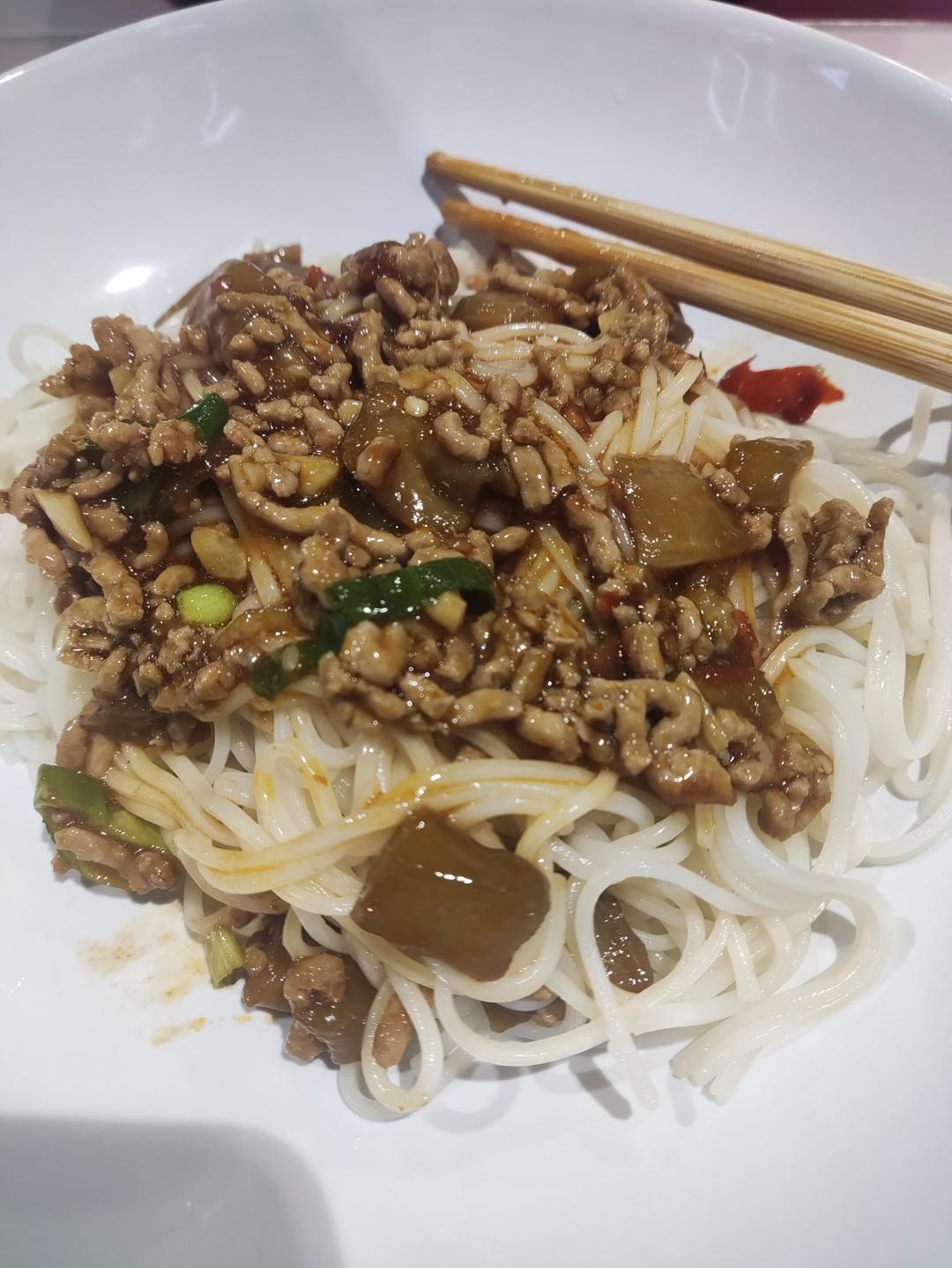 肉末茄子打卤面