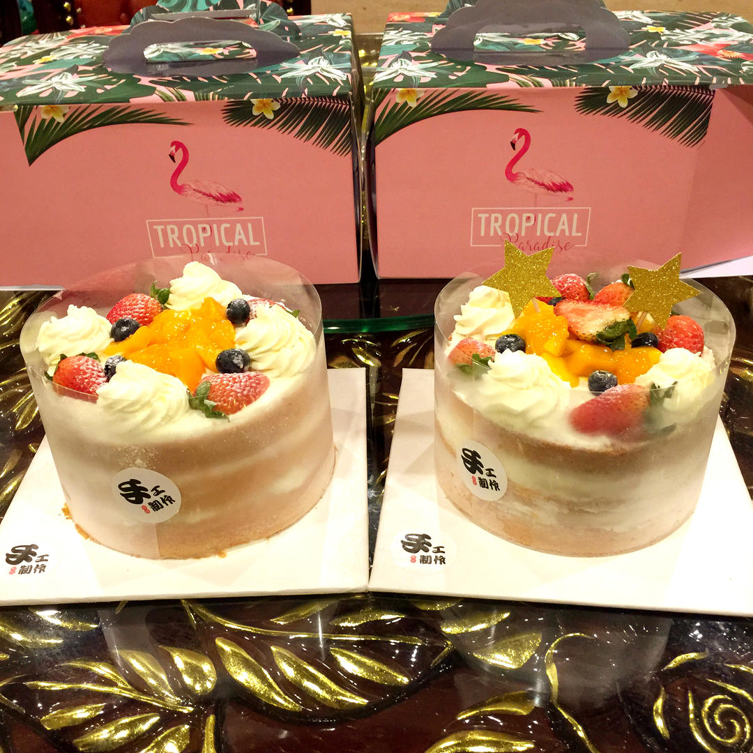 【零失败】不会裱花没关系的水果裸蛋糕 芒果裸蛋糕 完美戚风胚