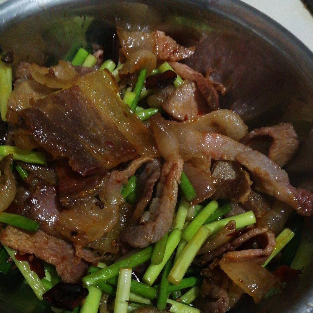 蒜苔炒腊肉