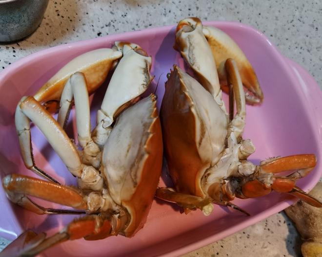 香煎螃蟹（红鲟）的做法