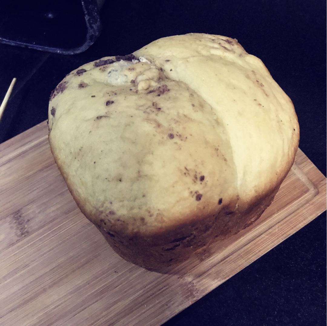 面包机版柔软拉丝豆沙面包