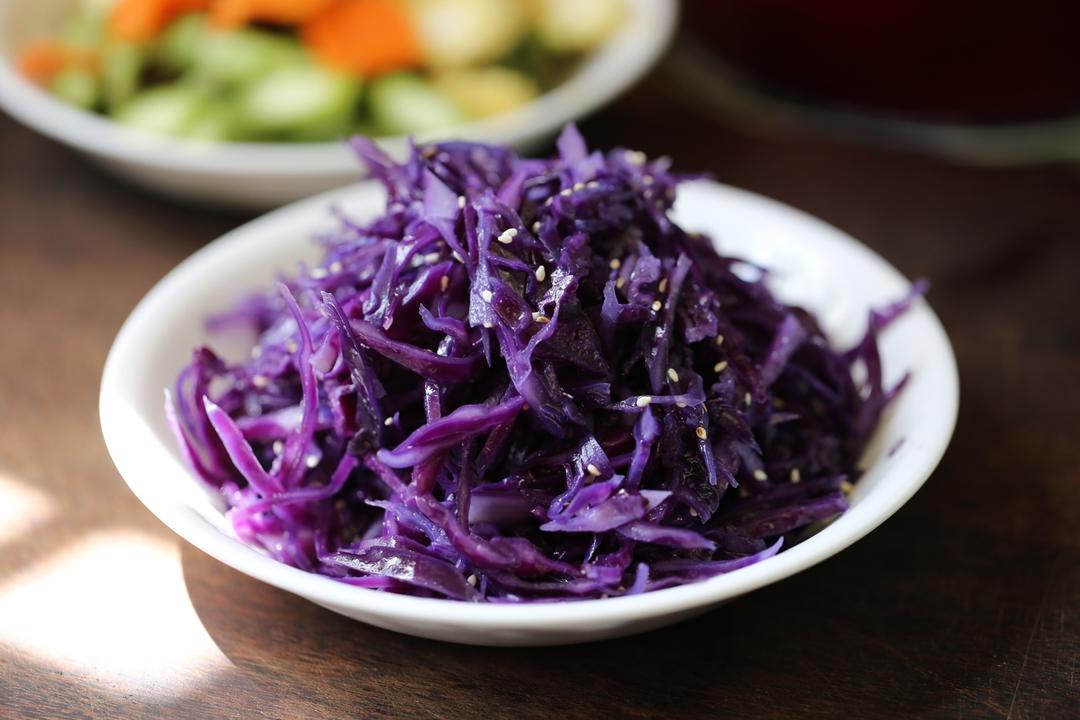 下酒菜 凉拌紫甘蓝 港港妈做的凉拌紫甘蓝