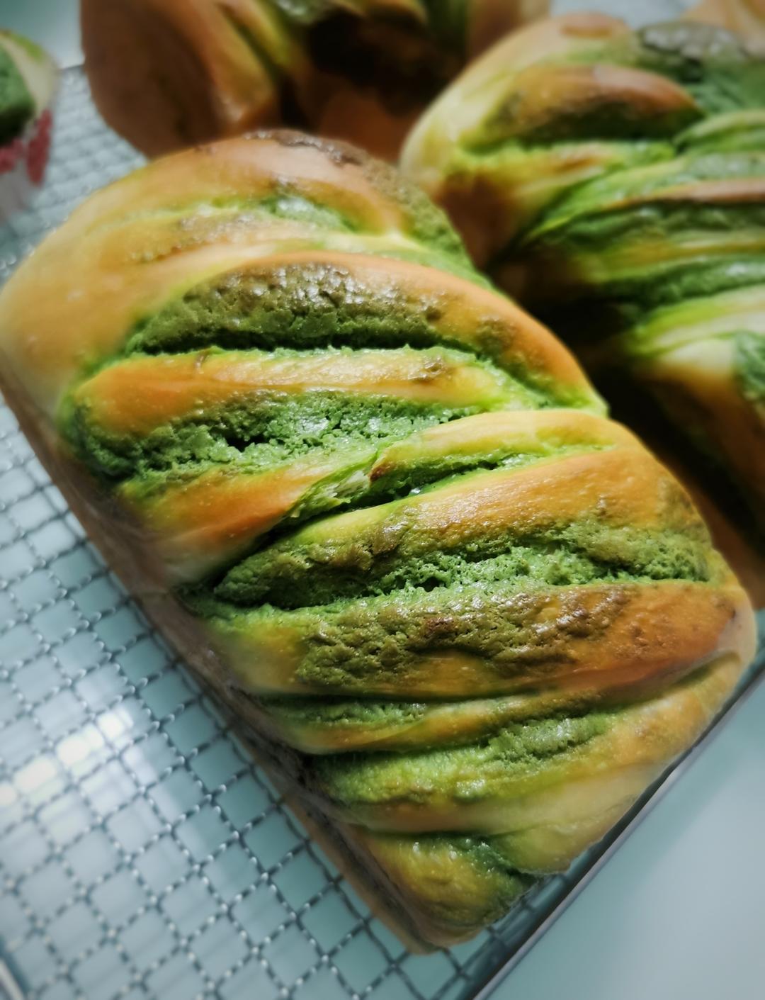 绿色心情---抹茶手撕小吐司