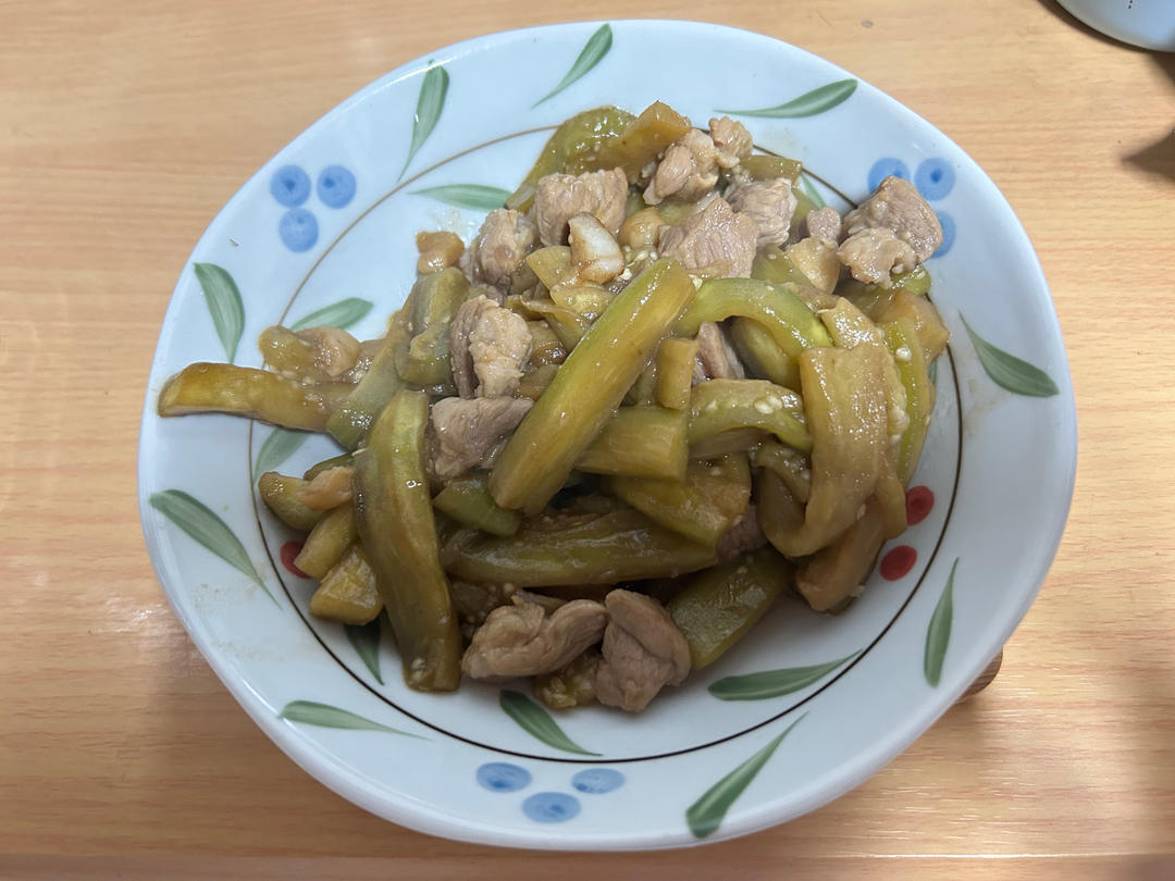 肉炒茄子丝