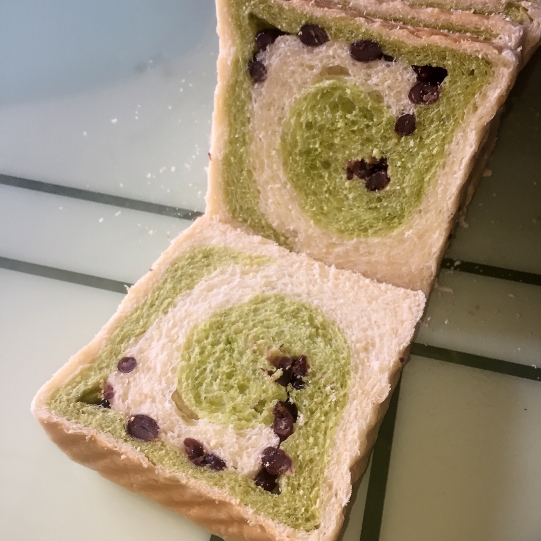 抹茶蜜豆吐司