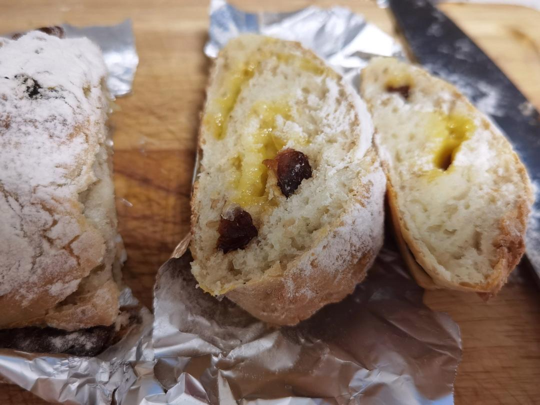 🥖黑芝麻蔓越莓面包｜无油糖无需揉面🉑