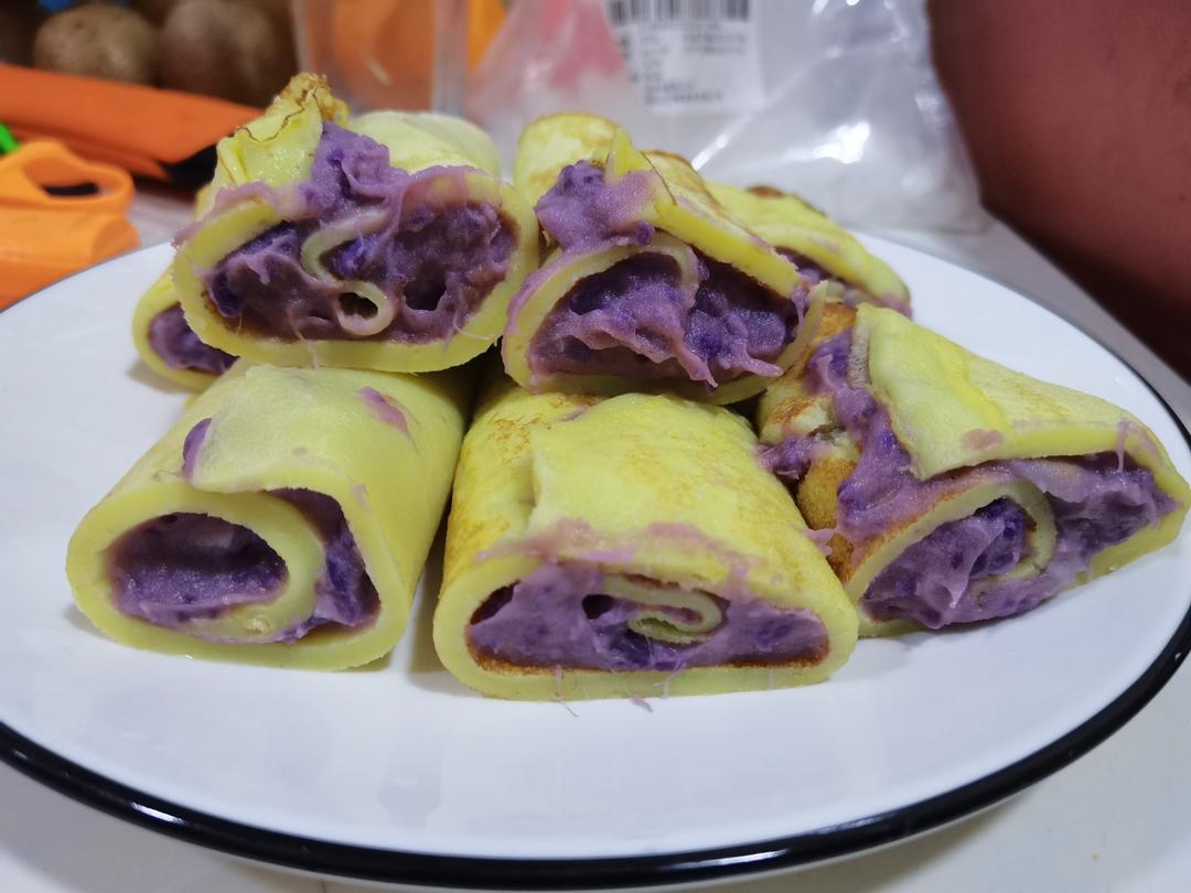 芋泥紫薯卷的做法