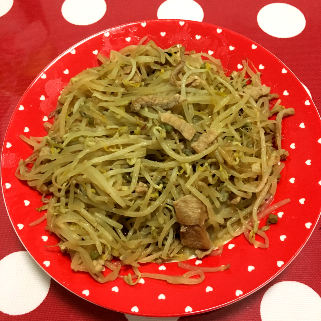 豆芽炒肉丝