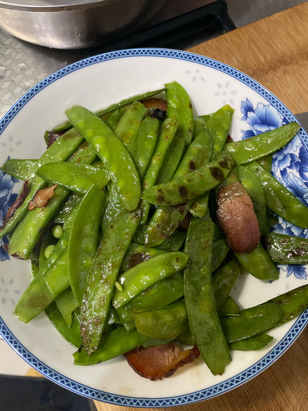 腊肉炒荷蘭豆