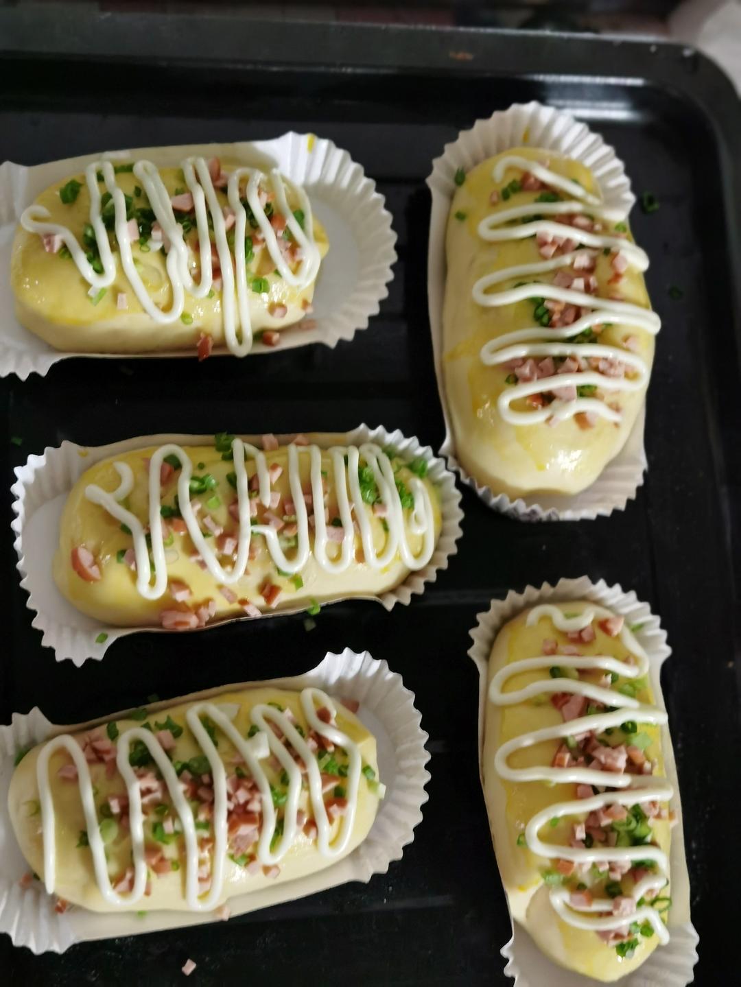 香葱火腿肉松面包
