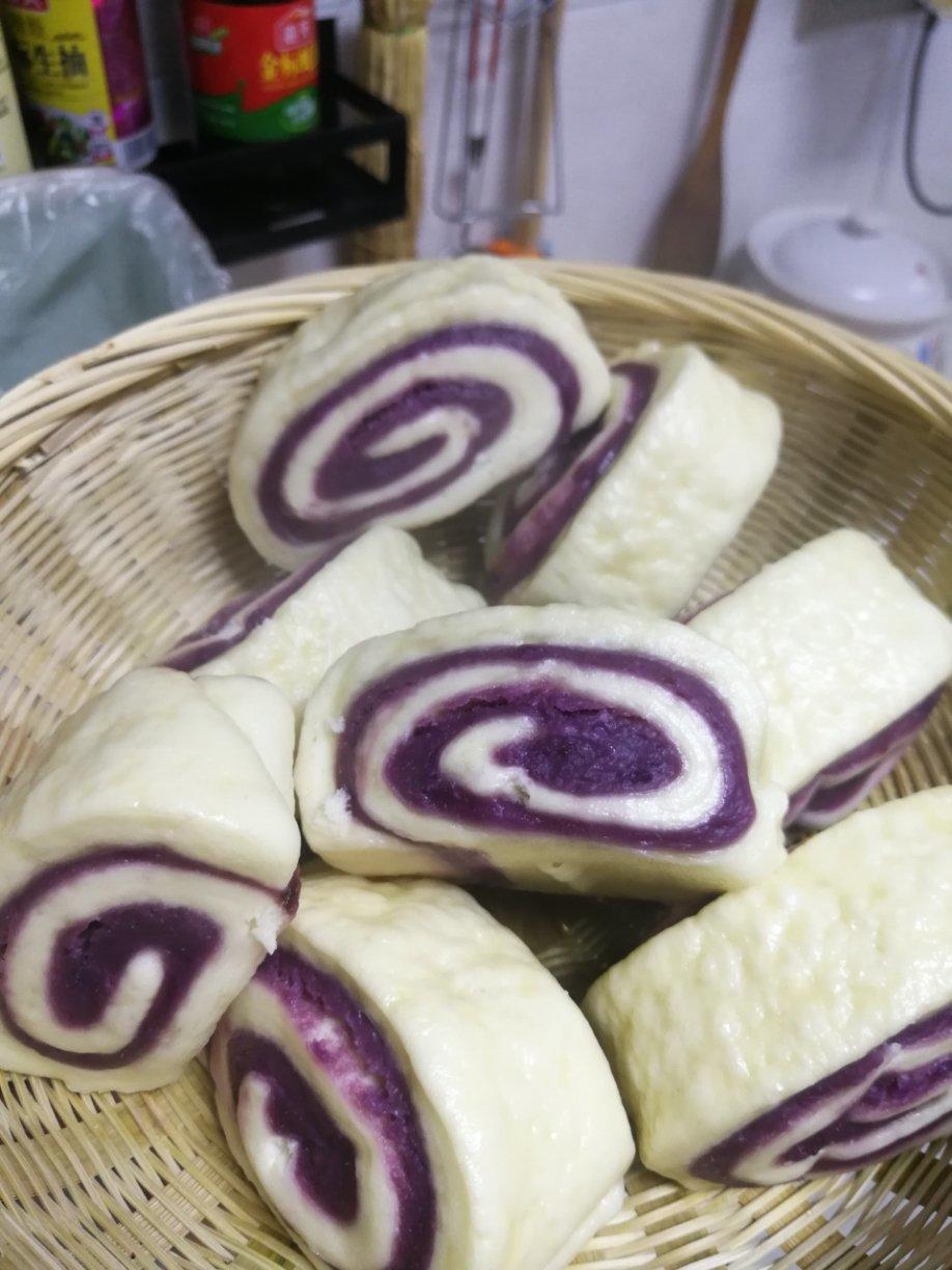 奶香紫薯馒头