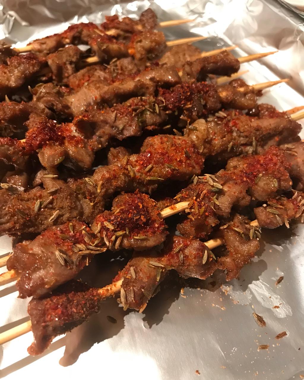 新手厨娘周安娜做的烤羊肉串(烤箱版)