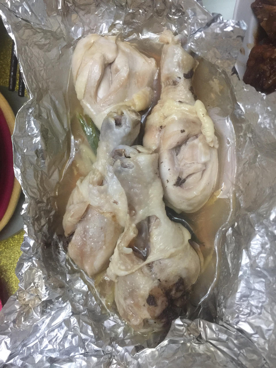 【一分钟速成】鲜嫩多汁＃好吃不长肉的盐焗鸡腿