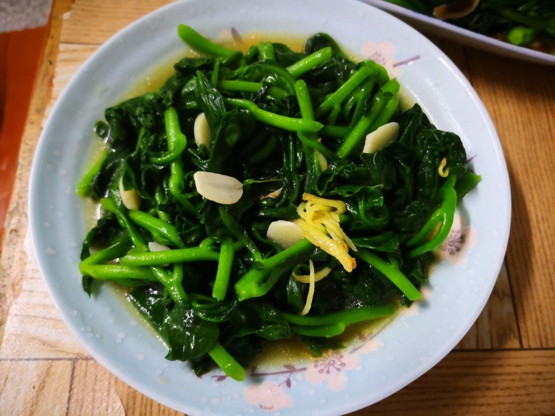 青菜菜谱1⃣️-清炒木耳菜（3分钟快手菜）