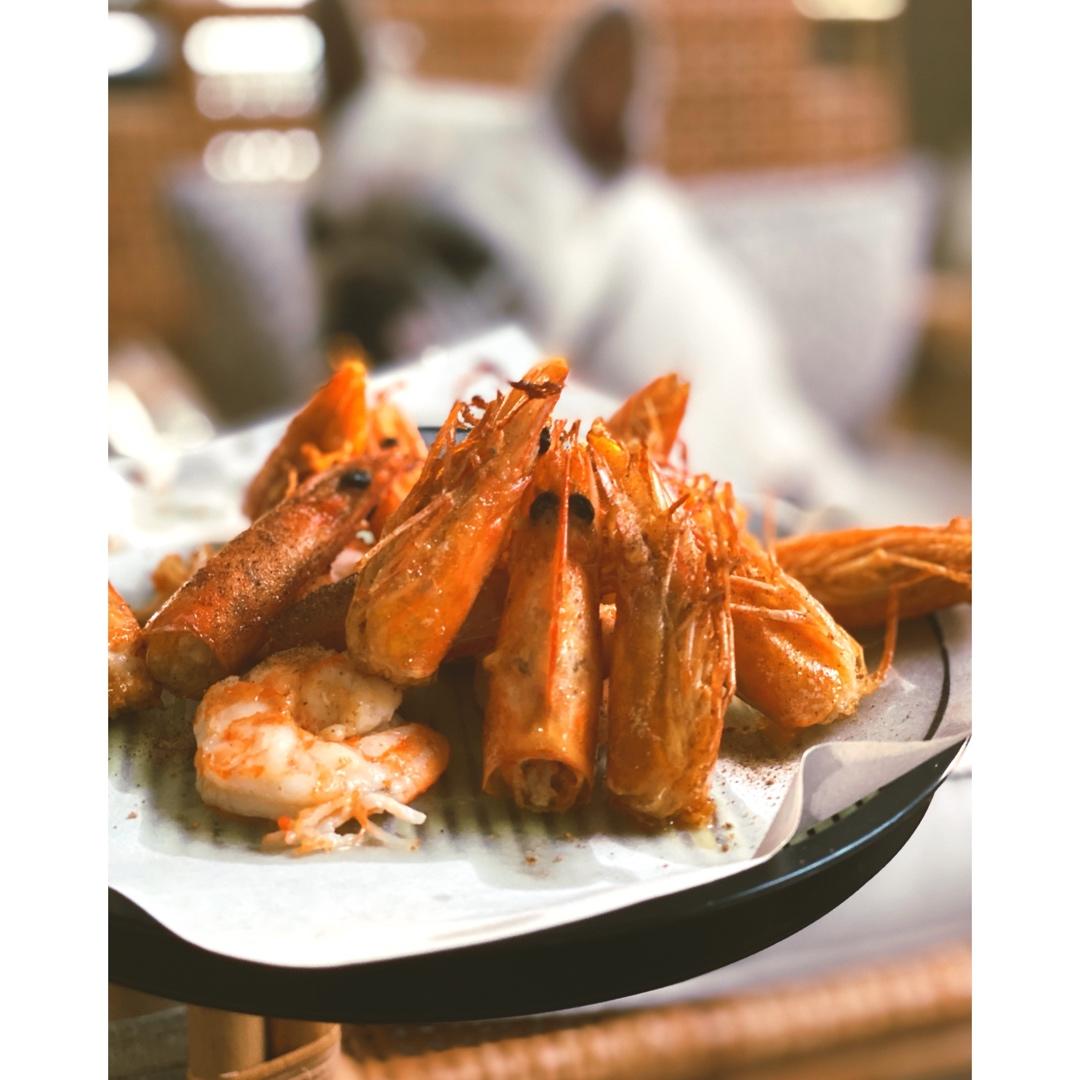 粒粒灰做的油炸虾头秋季保胃战