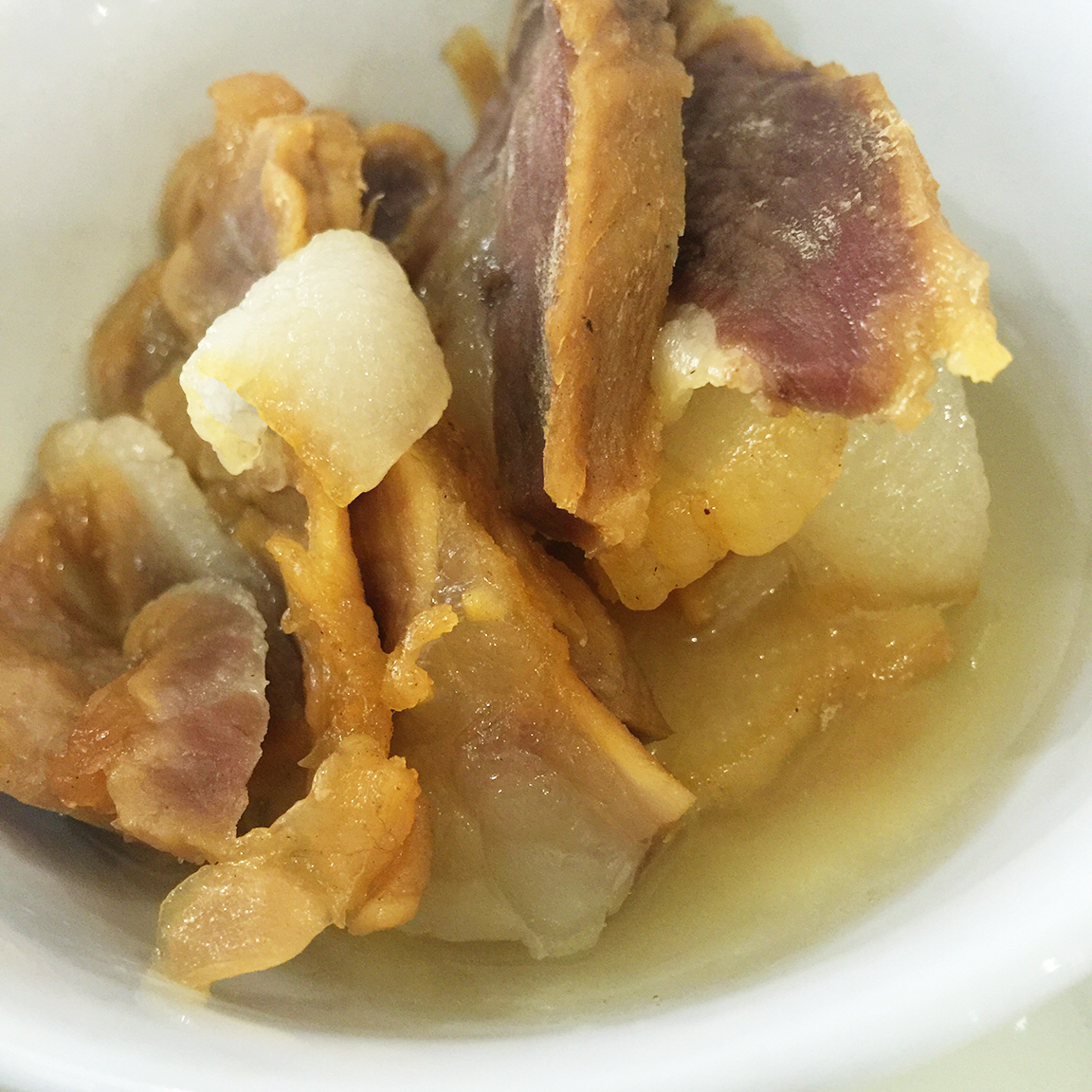 雯子点点心做的蒸咸肉