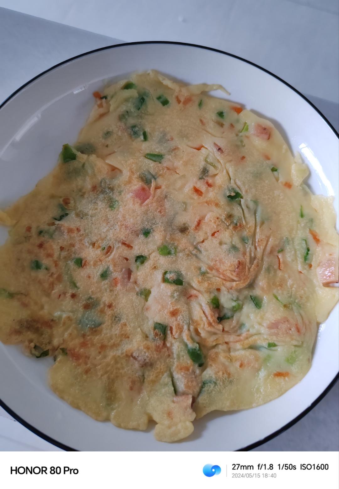 简单快手蔬菜鸡蛋煎饼