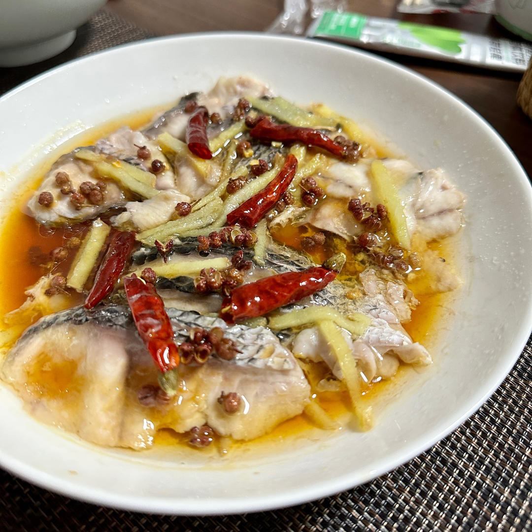 花椒蒸鱼片