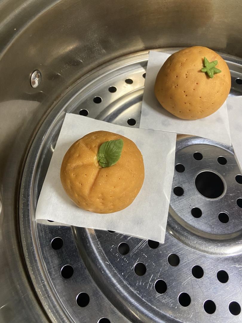 可剥皮的橘子🍊卡通果蔬仿真橘子造型馒头