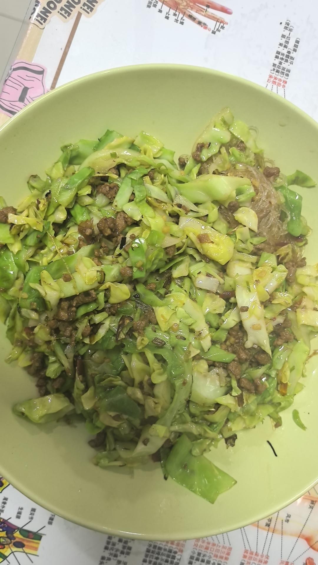 成功率百分之百的包菜炒粉丝