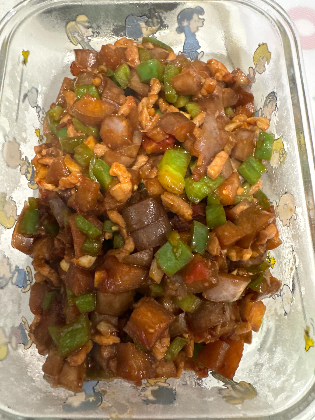 茄子肉丁打卤面