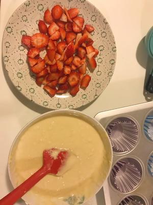 草莓酸奶马芬蛋糕muffin🍓的做法 步骤8