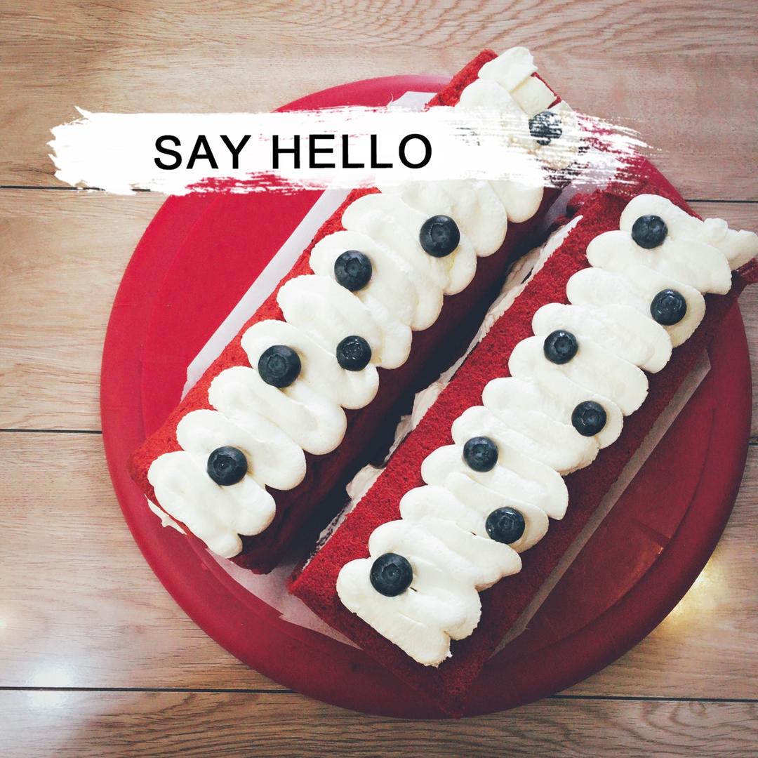 红丝绒蛋糕卷（完美毛巾底）