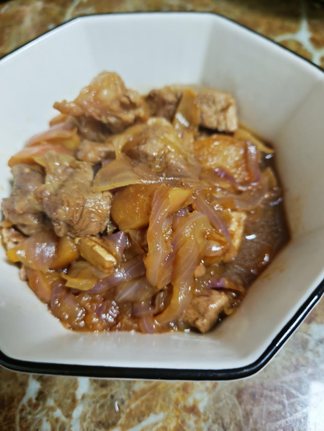 超好吃的苹果🍎焖猪扒！