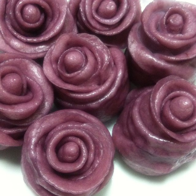 紫薯玫瑰花馒头