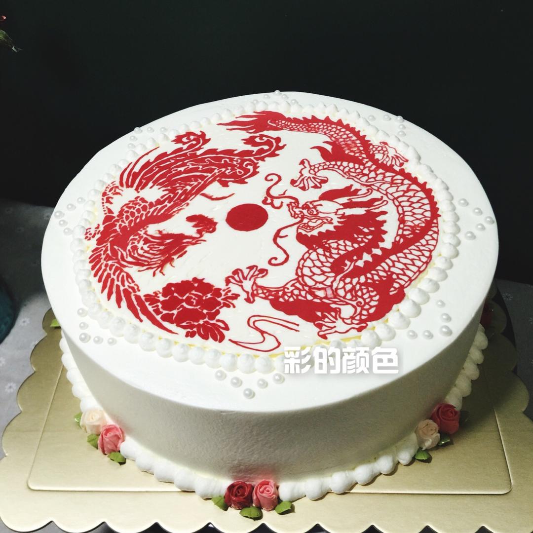 过年的剪纸蛋糕