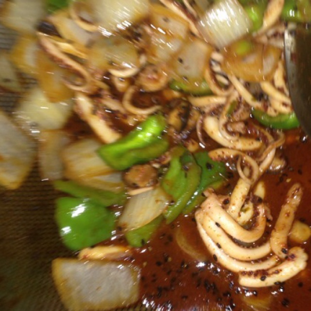 青椒八带盖饭