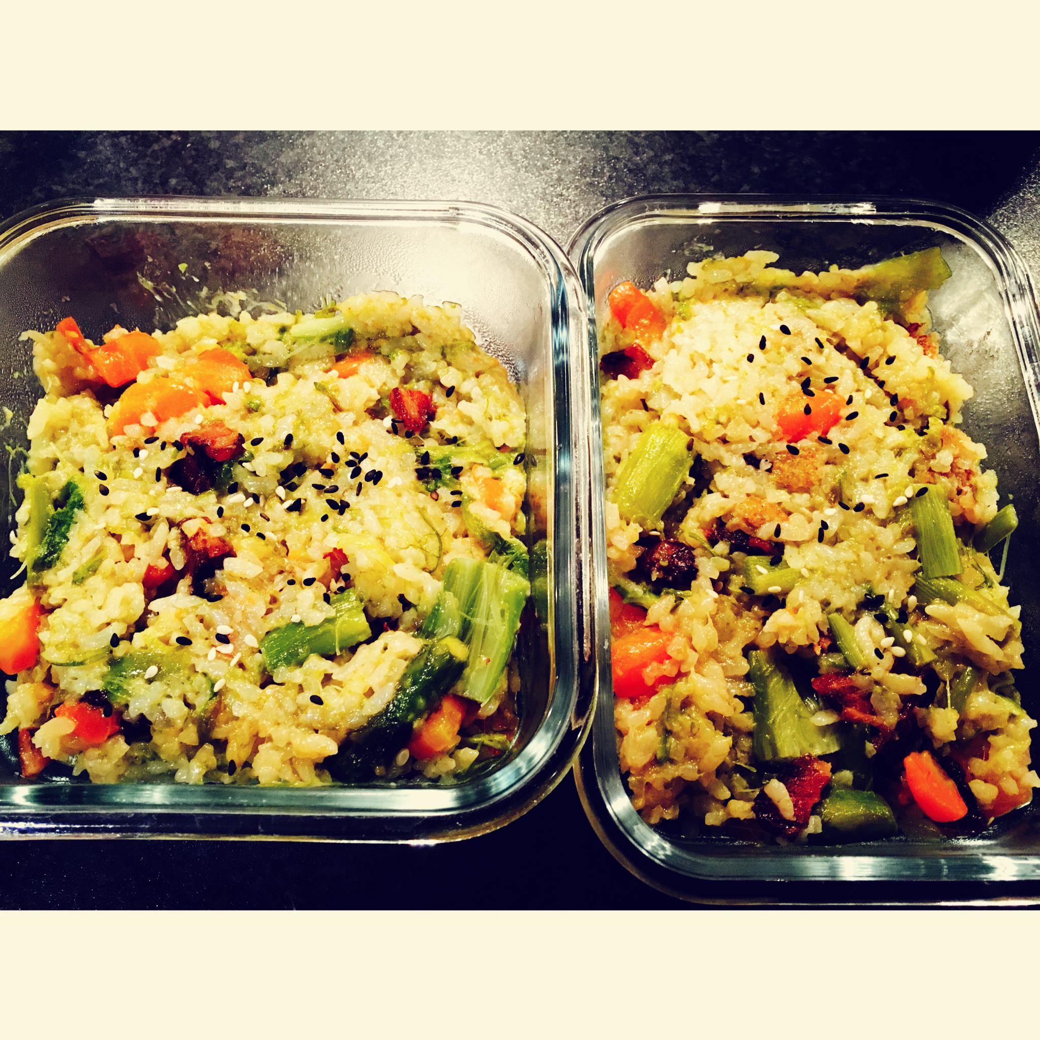 电饭锅版香菇腊肠饭