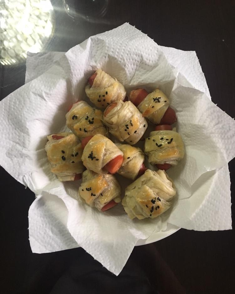 手抓饼版可颂火腿卷