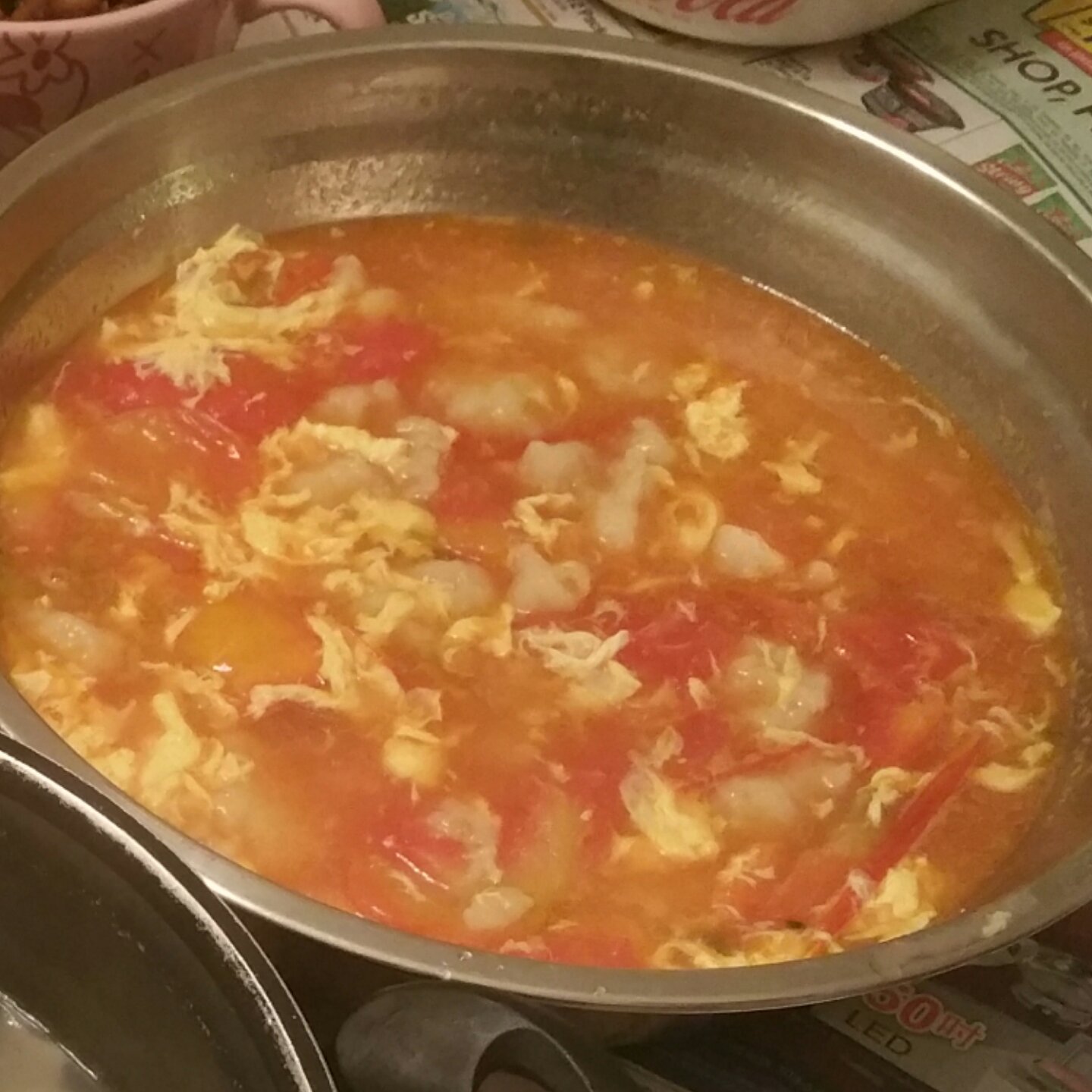 西红柿鸡蛋疙瘩汤