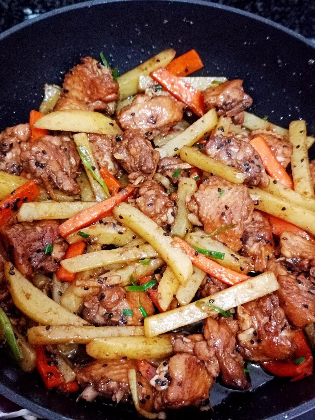 孜然香辣土豆鸡翅【超级简单】