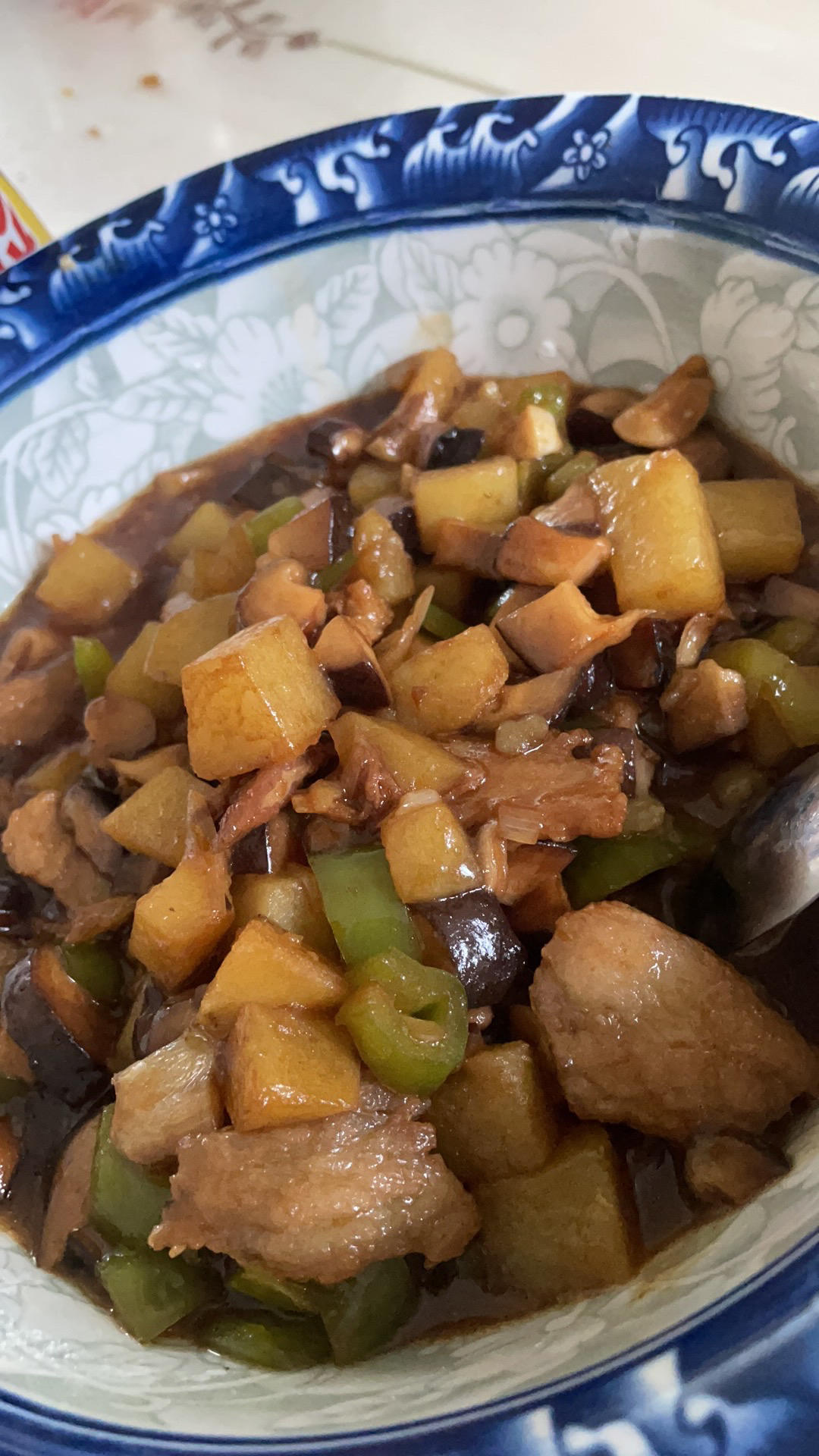 香菇土豆肉末饭