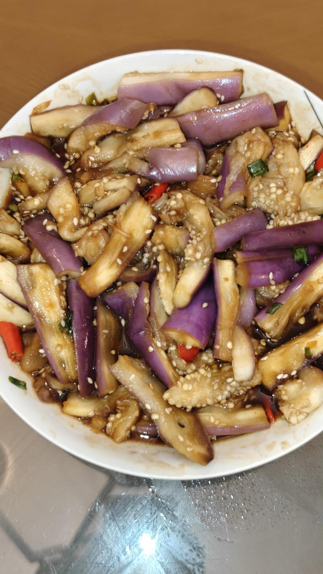 减脂餐之凉拌蒸茄子