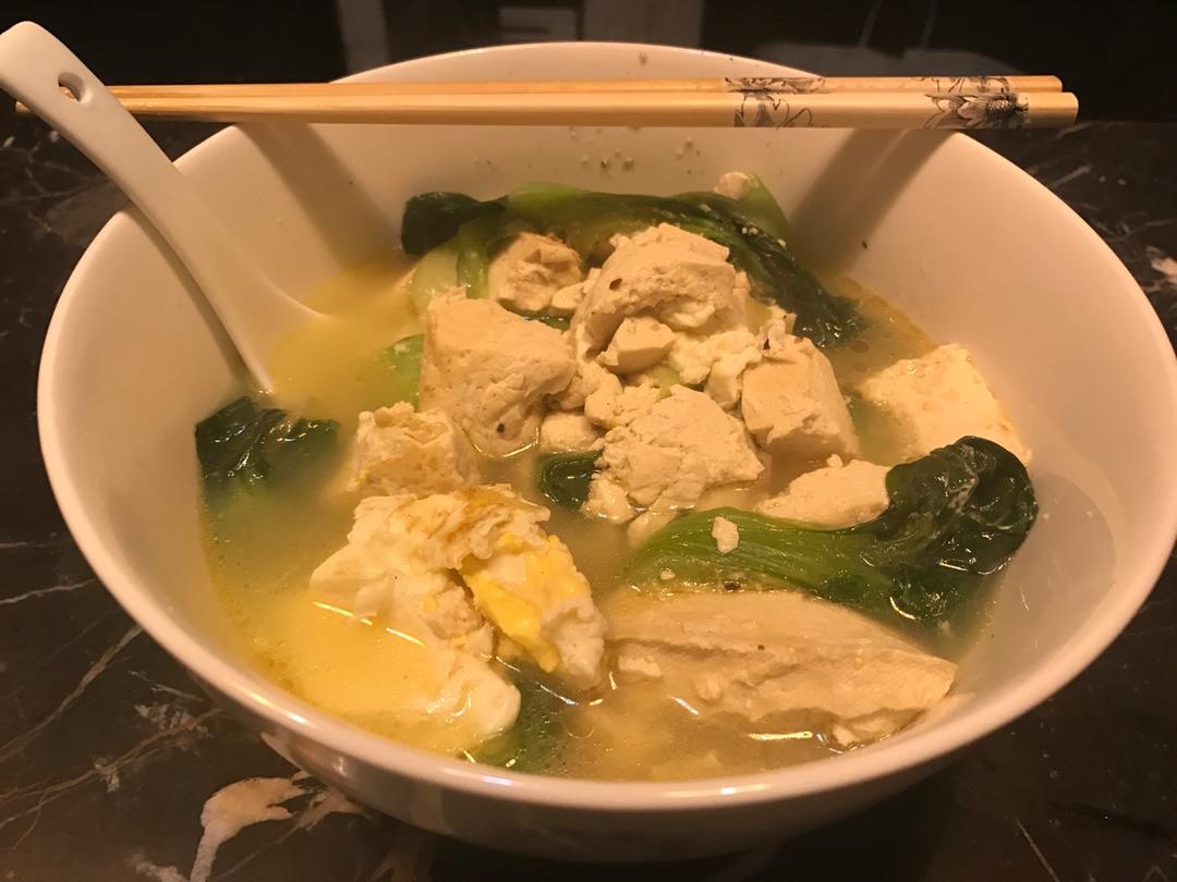 油菜豆腐汤的做法
