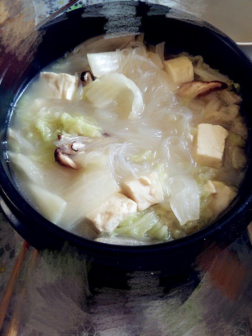 白菜豆腐石锅的做法