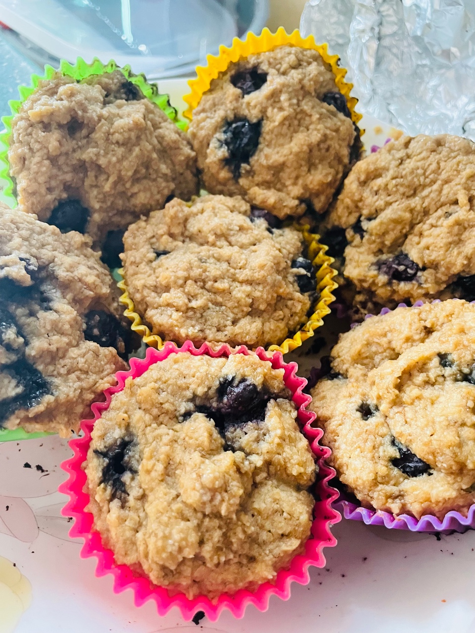 健康快手无麸质蓝莓小蛋糕：no added sugar gluten-free blueberry muffin的做法