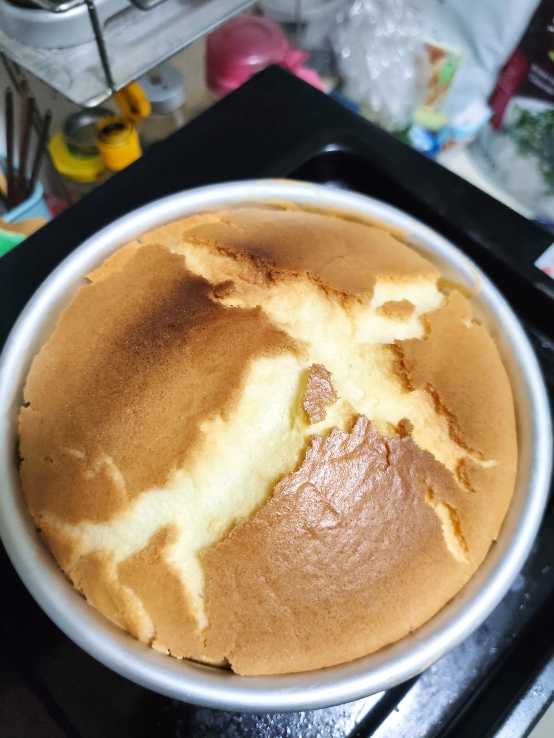 超柔软6寸戚风蛋糕(附8寸配方)零失败 超详细‼️含操作视频