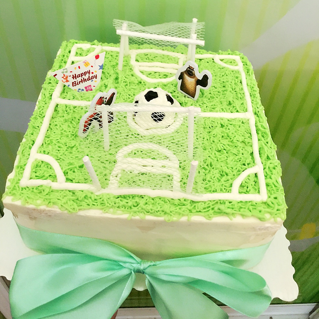 (り与孒偕老做的足球场蛋糕