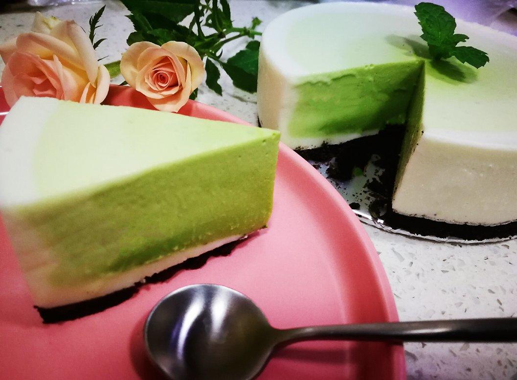 渐变抹茶慕斯蛋糕：我Amanda带着既美又作的抹茶甜点又来了！【曼食慢语】