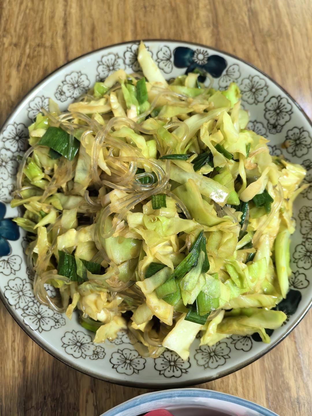 粉丝炒包菜
