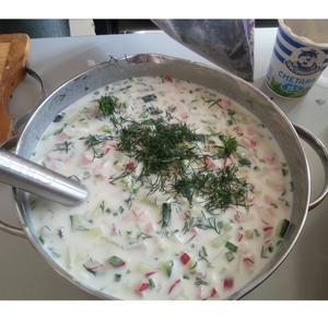 冷杂拌汤（окрошка）——俄罗斯留学必备的做法 步骤4
