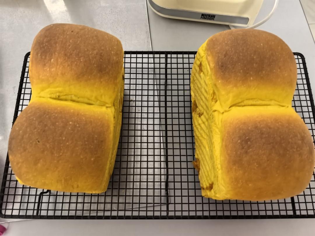 比戚风都软的烫种法南瓜吐司，带馅更好吃！